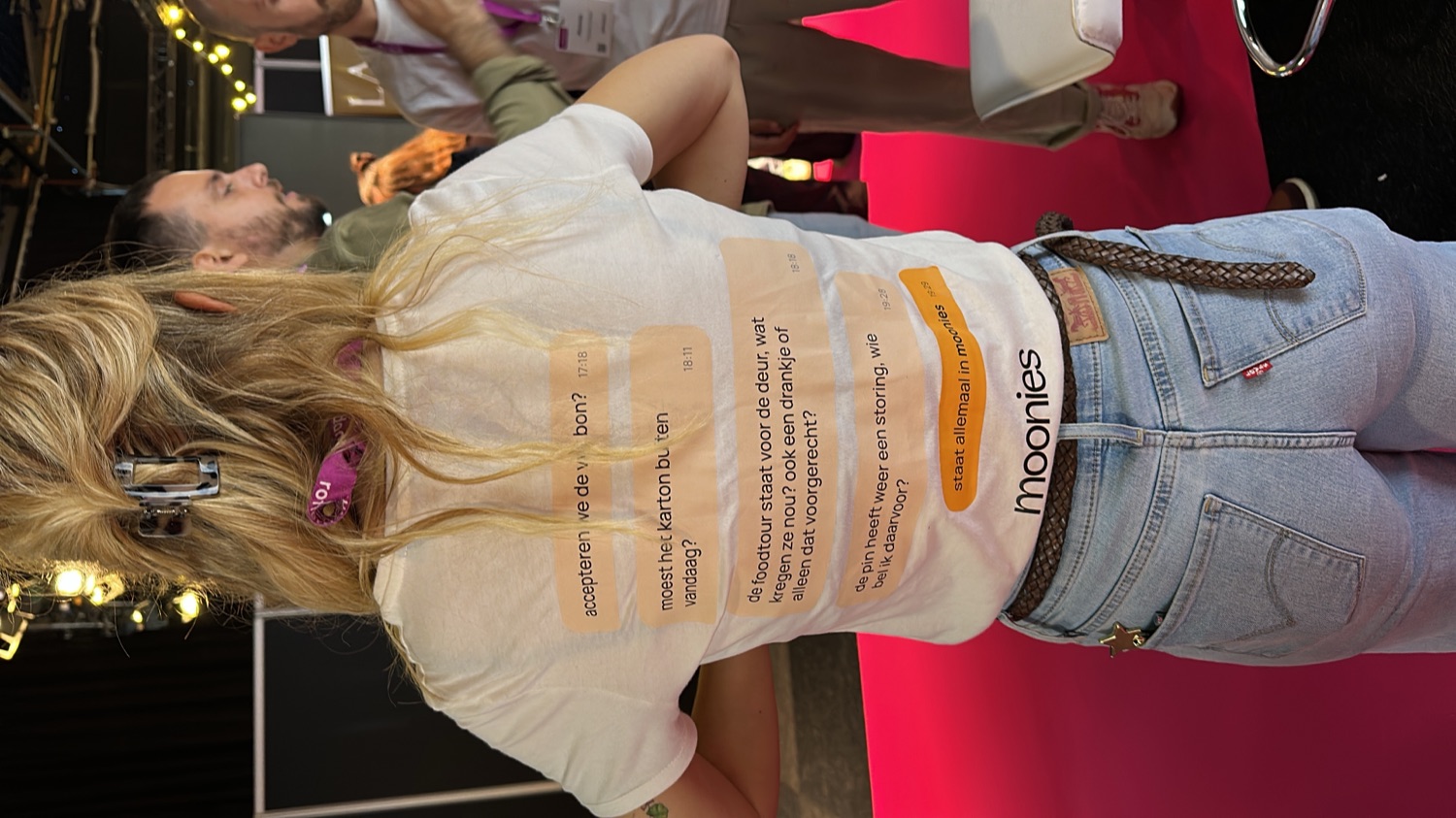 Met Moonies op Gastvrij Rotterdam gestaan. Dit shirt deed het meeste werk.